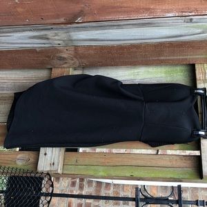 Black strapless dress